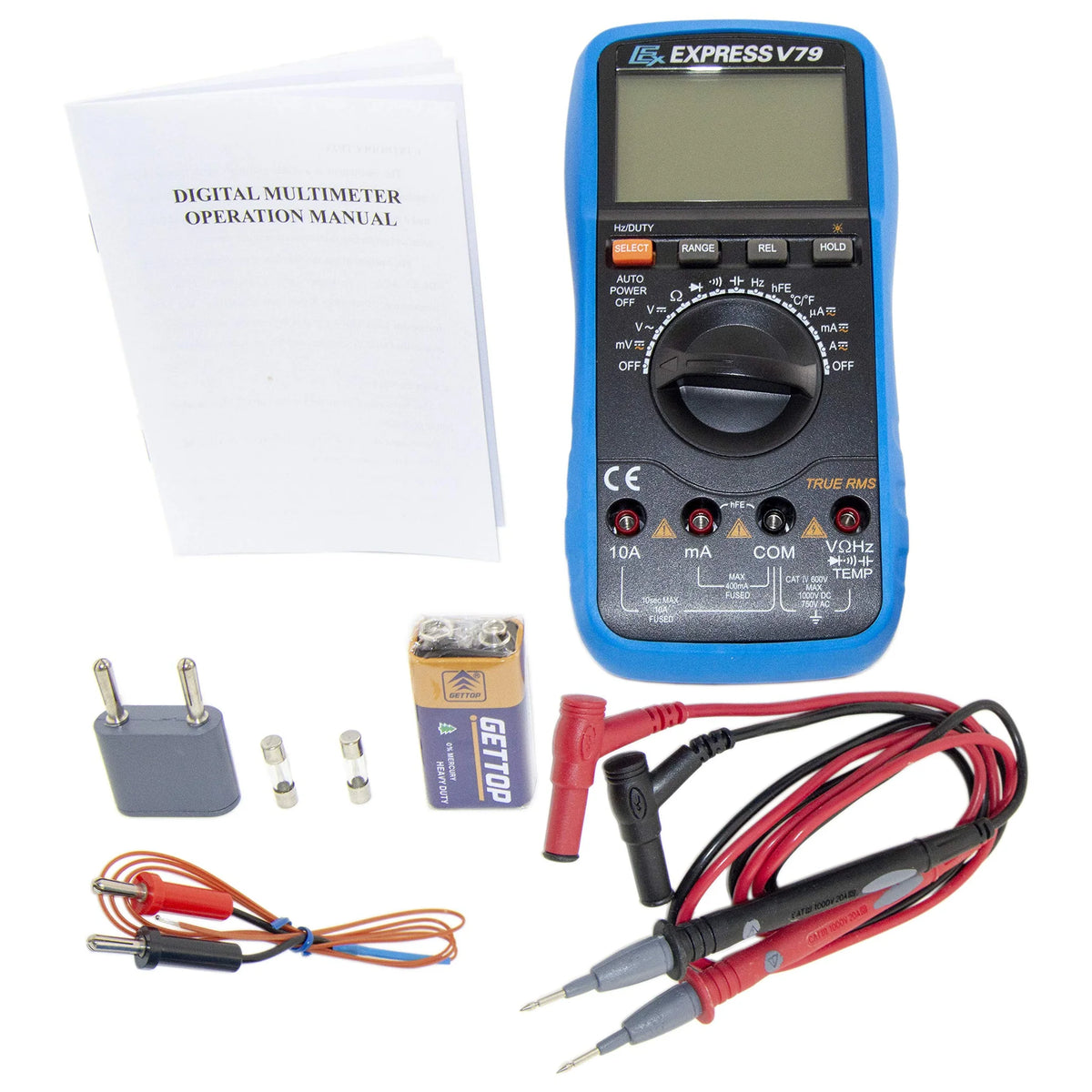 V79 Backlit Auto Ranging True RMS Digital Multimeter with