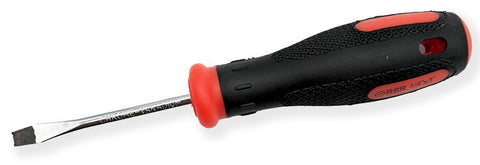 1/4" x 3" Slotted Screwdriver, Rubber Grip, Magnetic Tip, Shaft Length 3"