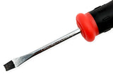 1/4" x 3" Slotted Screwdriver, Rubber Grip, Magnetic Tip, Shaft Length 3"