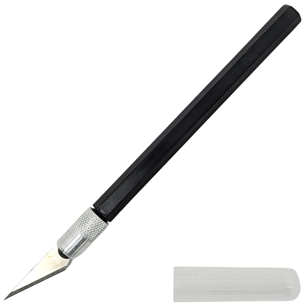 Lightweight Hobby Knife with Very Sharp Blade and Safety Cap, 4.75inc