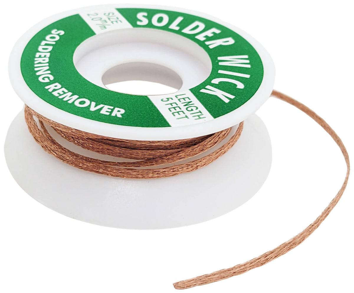 Desoldering Wick for Solder Removal, 2mm Width, 5' Length Electronix