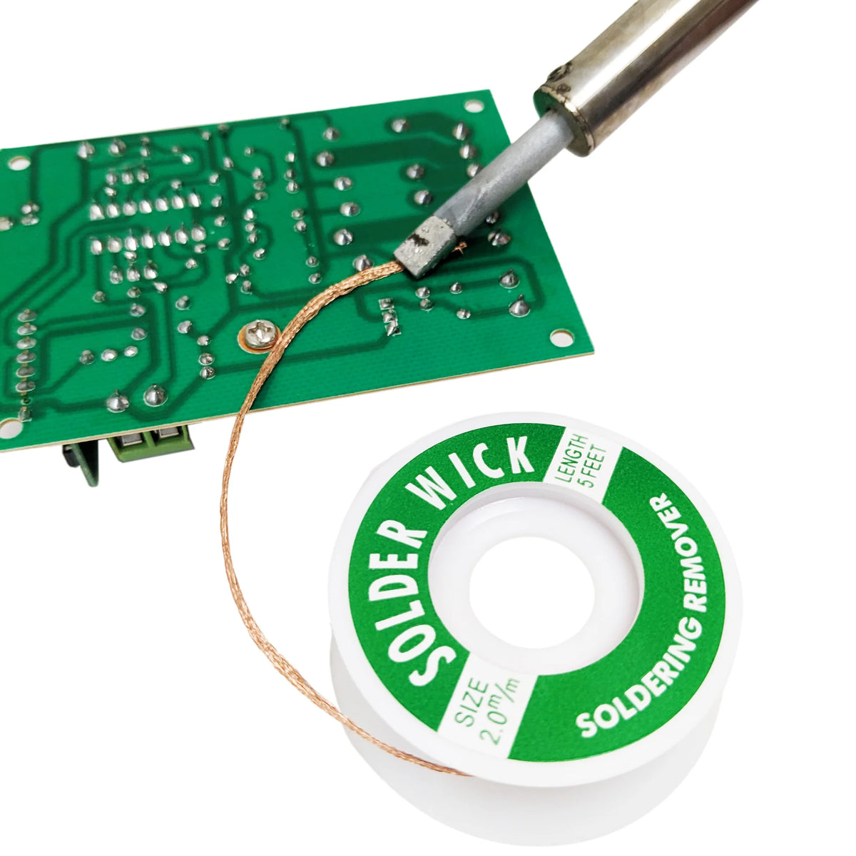 Desoldering Wick for Solder Removal, 2mm Width, 5' Length Electronix