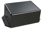 Potting Box Enclosure, 4.38 x 3.13 x2in. Molded from Flame-Retardant Black ABS Plastic with Flanges