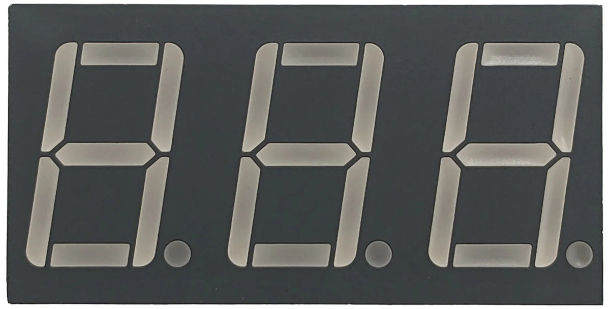 Red 3-Digit Common Anode 7 Segment LED Display, 0.6