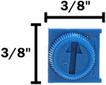 10K Ohm Cermet Potentiometer, Single Turn with Knob, 0.1" Pin Spacing for Breadboards