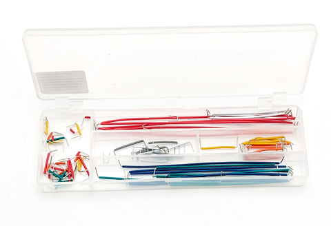 70 Piece Jumper Wire Kit for Breadboarding, Assorted Lengths and Colors in Plastic Storage Case