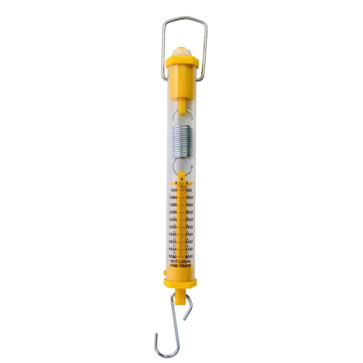 Tubular Spring Scale 5 Kilograms (5000 Grams) / 50 Newtons, Color Yel Electronix Express