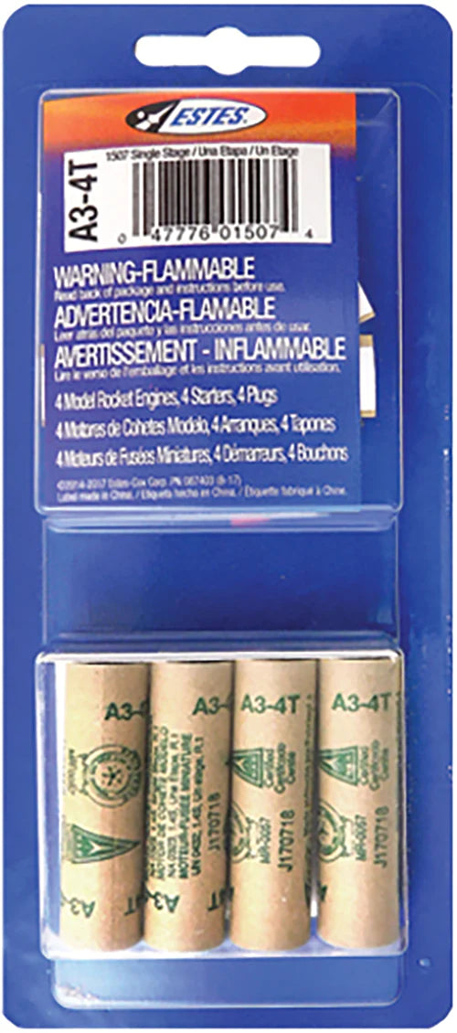 Estes A34T Mini Rocket Engine Pack (4 Engines) Electronix Express