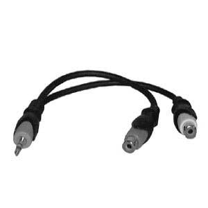 Y Adaptor 3.5mm stereo M to 2-RCA F; 6"