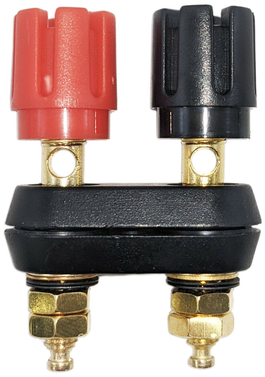 Dual Binding Post with 4mm Banana Plug Jacks, 2-Way Black and Red Term