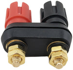 Dual Binding Post with 4mm Banana Plug Jacks, 2-Way Black and Red Terminals