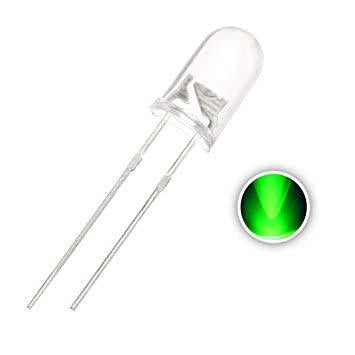 Transparent LEDs - Green - 5mm