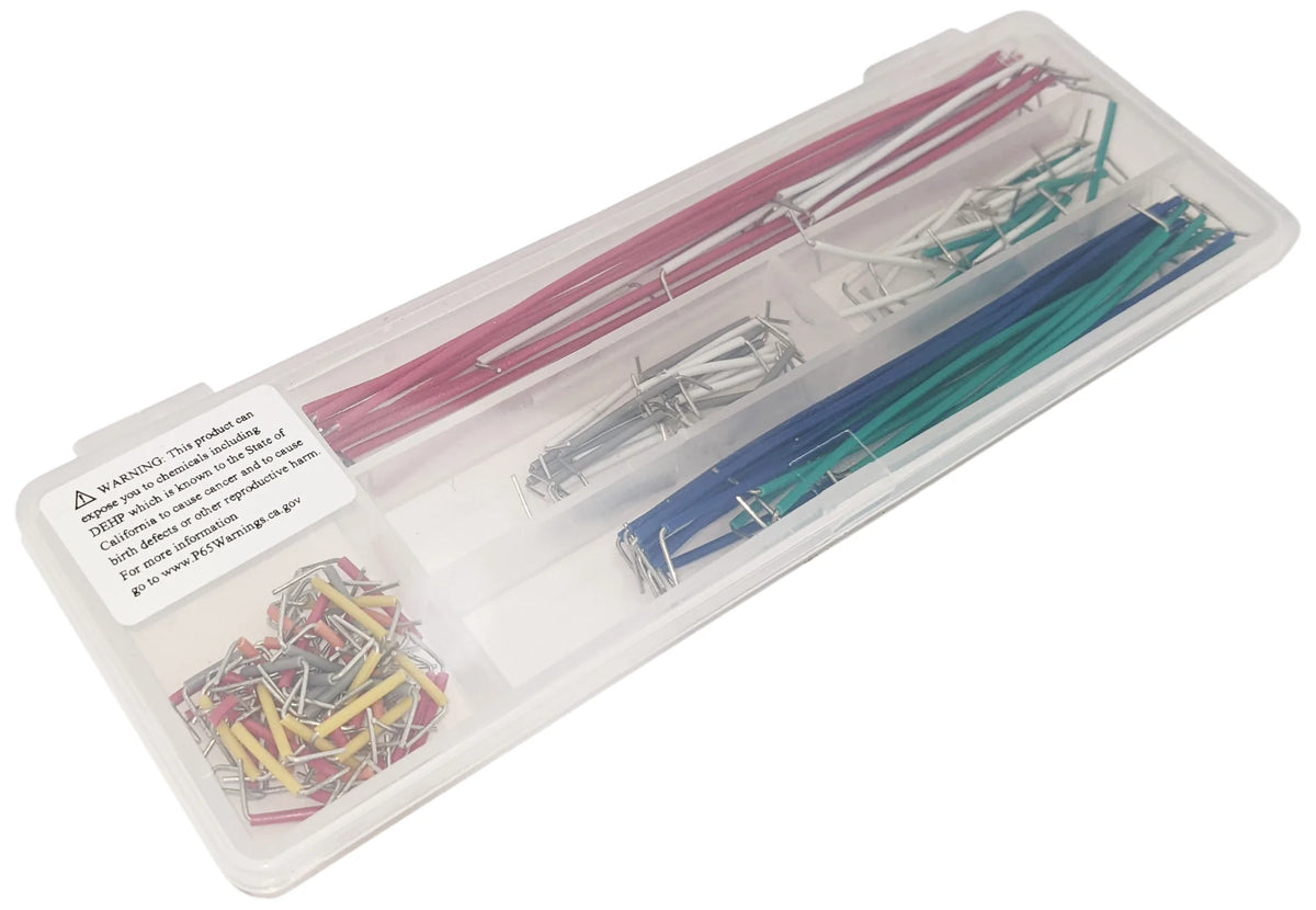 140 Piece Jumper Wire Kit for Breadboarding, Assorted Lengths and Colo ...