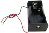 Single 'D' Cell Battery Holder with Wire Leads, Plastic Case (2.71" x 1.45" x 1.22")