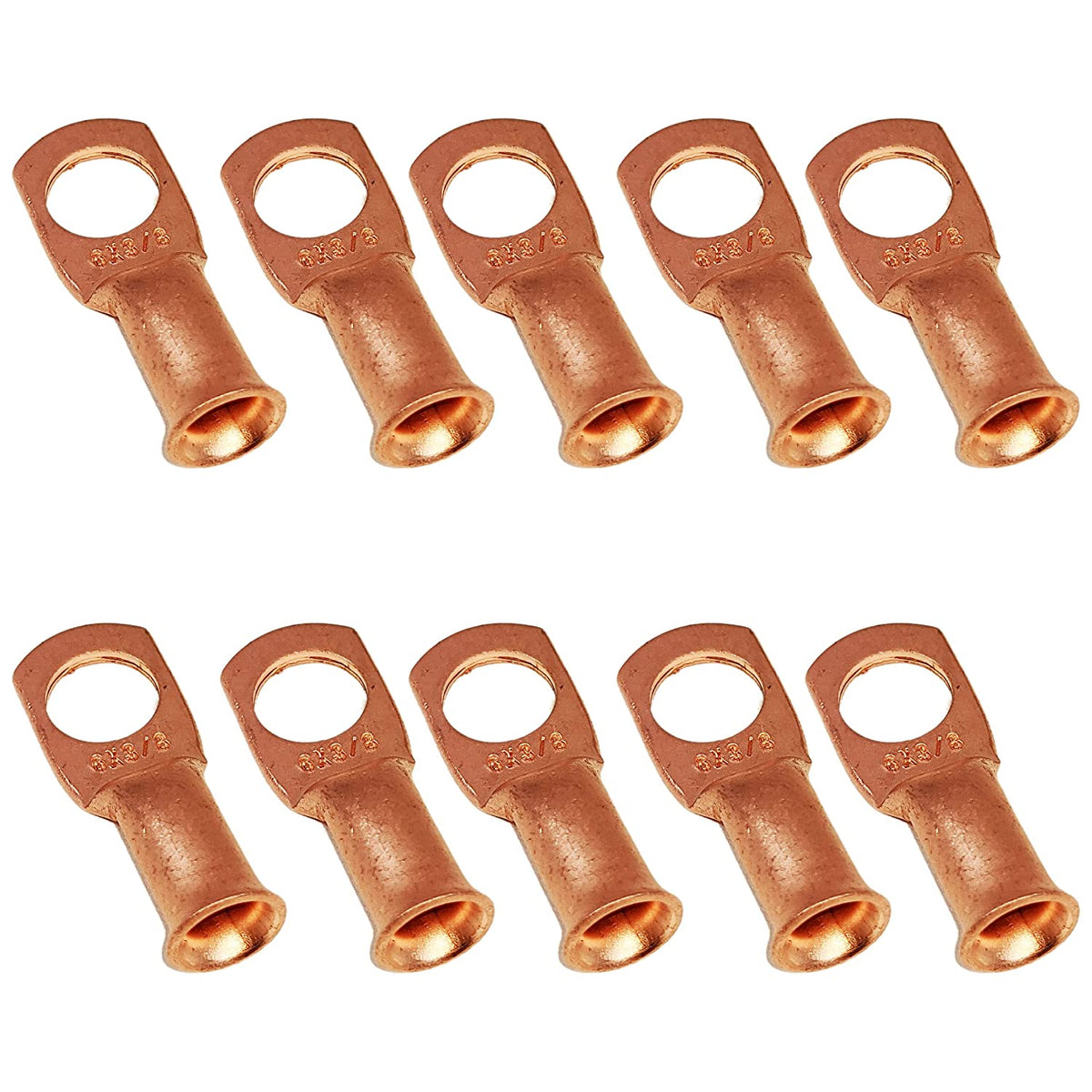 8" 10" 12" RING TERMINAL 0.5MM THICK BRASS COPPER WIRE CONNECTOR AUTOMOTIVE CABLE LUG WIRE CLIP