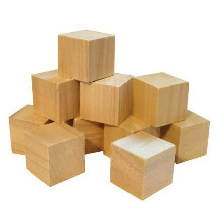 72 Pack Wooden Blocks 3/4" Square