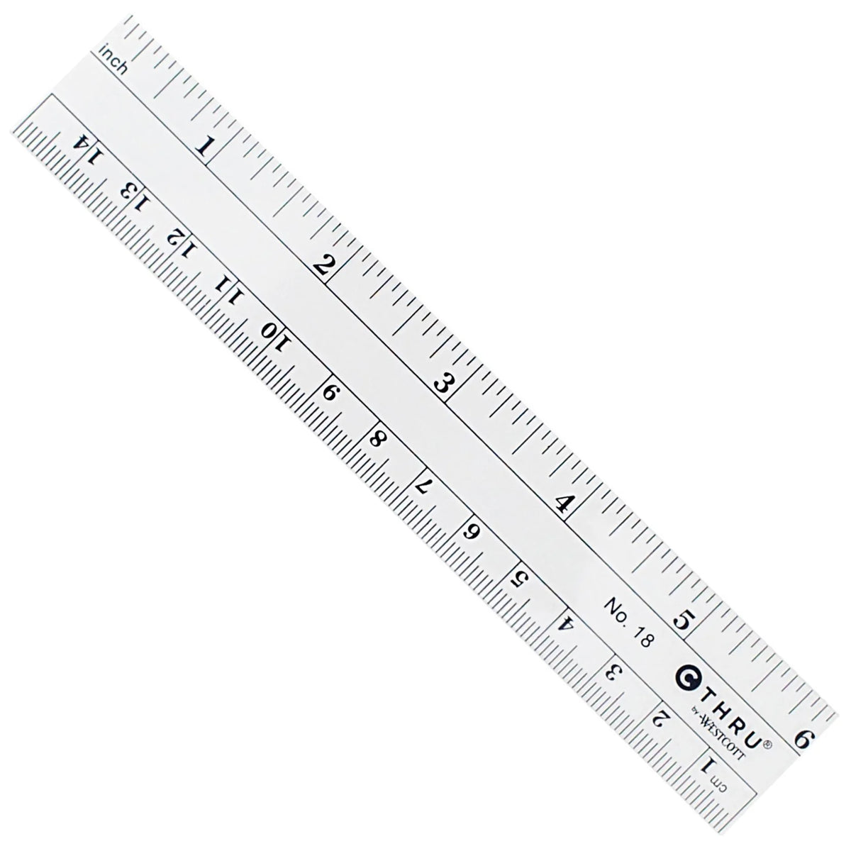 Westcott Stainless Steel Ruler, 6/15cm