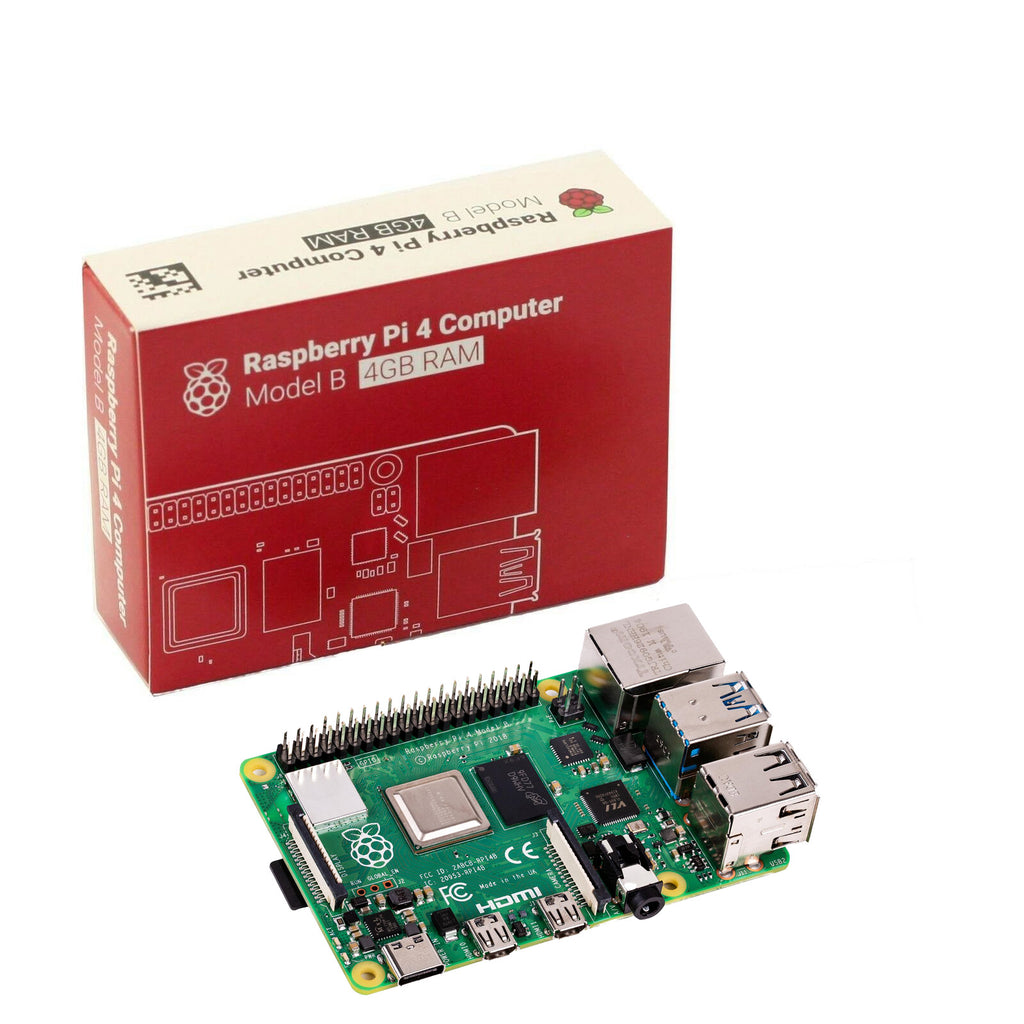 Raspberry Pi 4 Model B, 4GB Quad Core 64 Bit Computer with Bluethooth ...