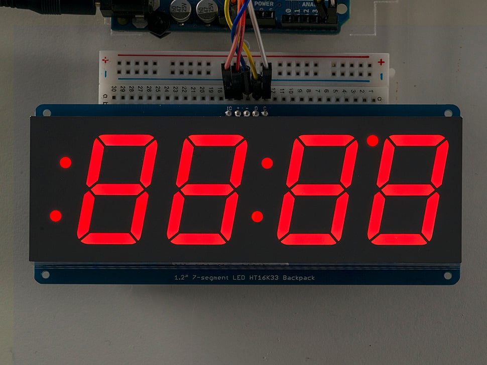 Adafruit 1.2" 4-Digit 7-Segment Display w/I2C Backpack - Red  Electronix  Express