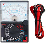 Analog Multimeter with LED Indicator & Buzzer for Continuity Test - Includes Test Leads (YX-360TRE-L-B)
