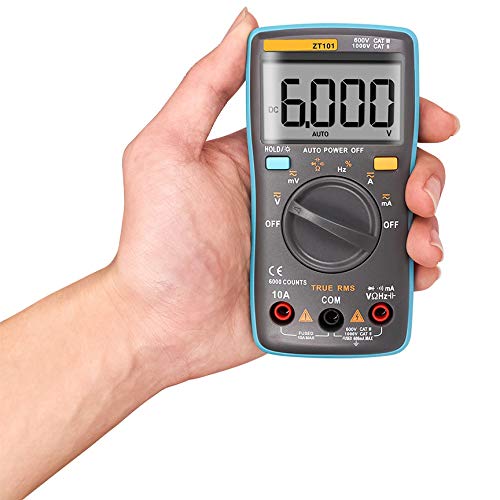 Digital Ranging Multimeter Auto-Ranging True RMS Digital Multimeter Backlit 6000 Counts LCD Displ ...