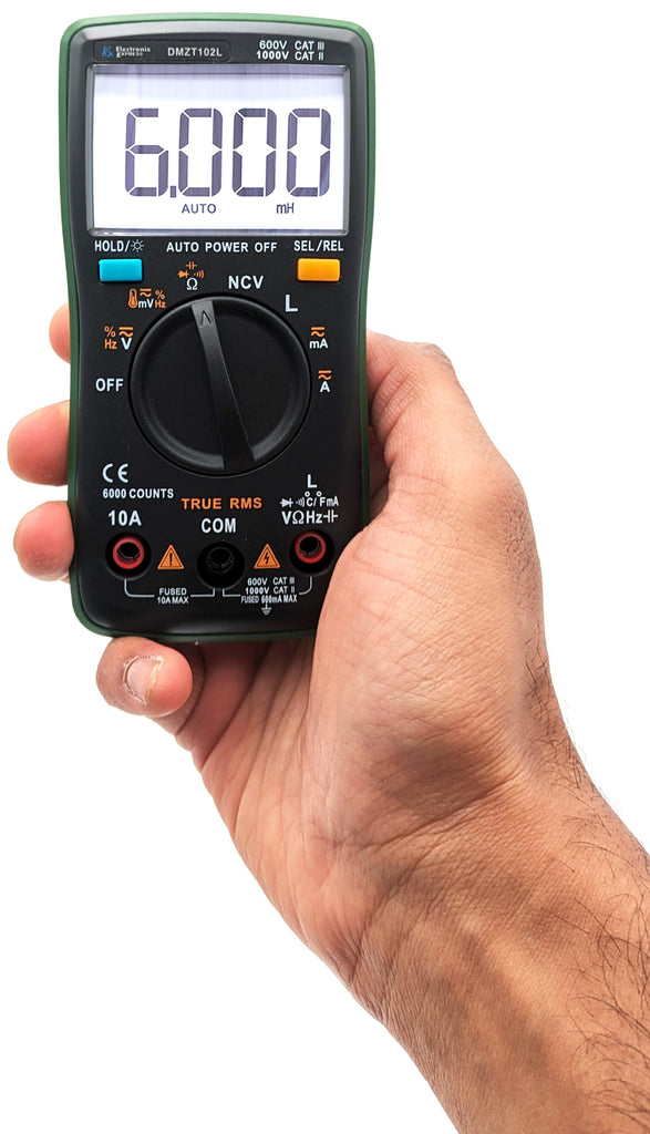 6000 Counts Digital Multimeter Tester, Inductance Meter, AC/DC Current ...