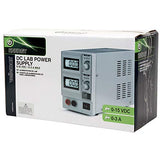 Velleman DC Lab Power Supply 0-15 VDC / 0-3 A Max with Dual LCD Display (LABPS1503U)