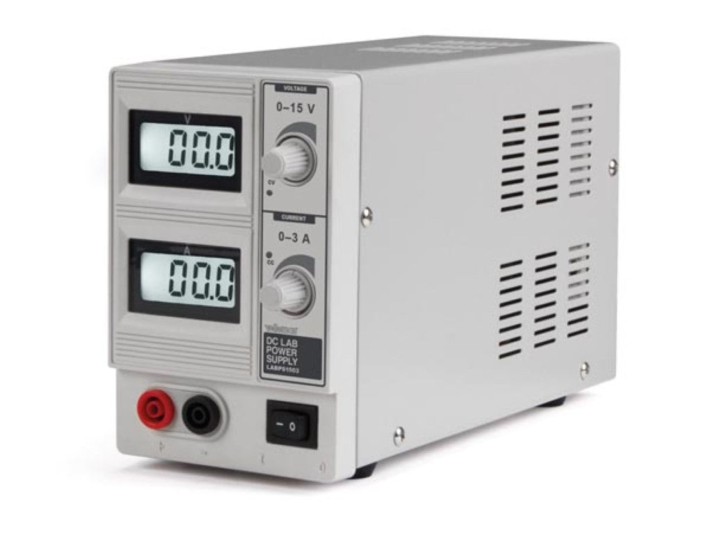 Velleman DC Lab Power Supply 0-15 VDC / 0-3 A Max with Dual LCD