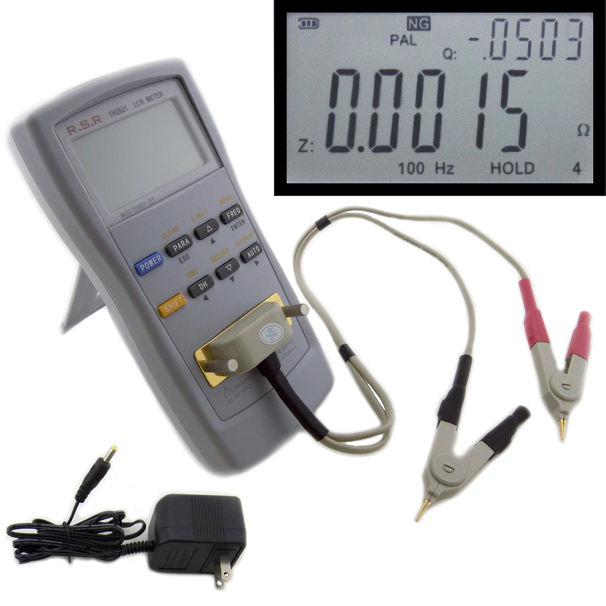 LCR Meter - Test Frequencies: 100Hz, 120Hz, 1KHz Test Parameters