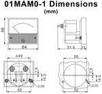 Analog Ammeter 0-1mA DC Amp Meter, Panel Mount Meter Movement