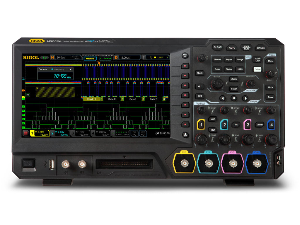 Rigol MSO5204 - 4 Channel, 200 MHz MSO Digital Mixed Signal 