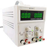 RSR DC Power Supply, Dual Output, 0-30V, 0-3A, 5V Fixed @1A