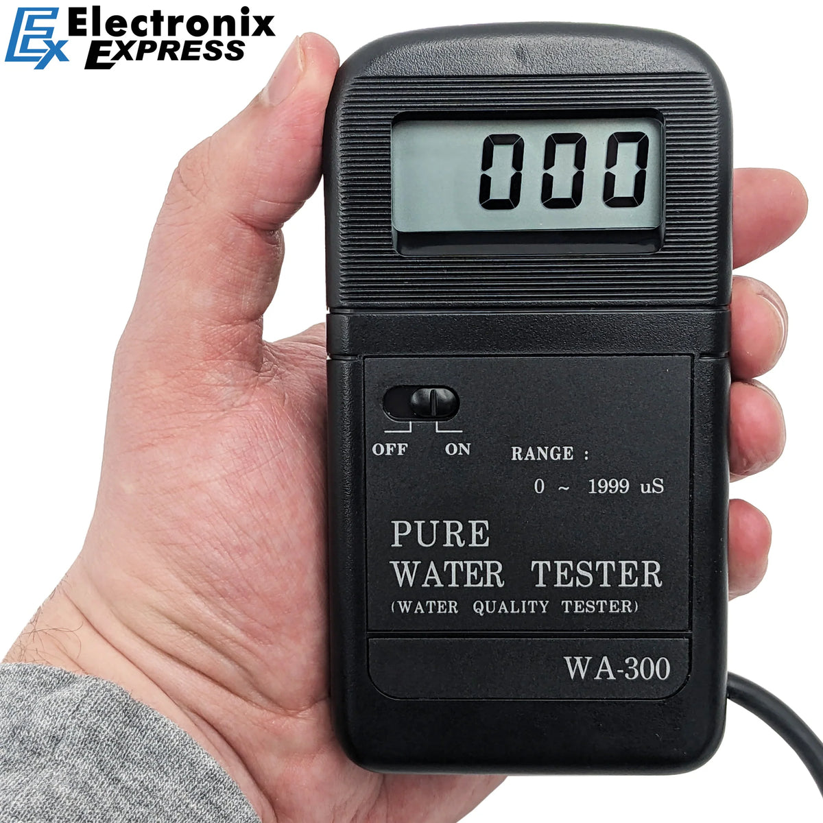 Digital Water Quality Tester, 0 to 1,999µS Range, 3½-Digit LCD Display ...