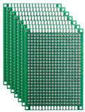 7 Pack Double Sided PCB Prototype Board, 5 x 7 cm with 432 holes