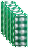 10 Pack Double Sided PCB Prototype Board, 3 x 7 cm with 240 holes