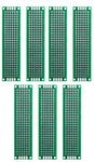 7 Pack Double Sided PCB Prototype Board, 2 x 8 cm with 168 holes