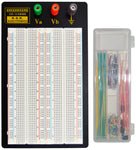 Premium Solderless Breadboard, 1,660 Contact Points and 3 Binding Posts, Includes 140 Piece Wire Kit, 8.7" x 5.9"