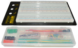 Solderless Breadboard, 1,660 Contact Points and 3 Binding Posts, Includes 140 Piece Wire Kit, 8.7" x 5.9"