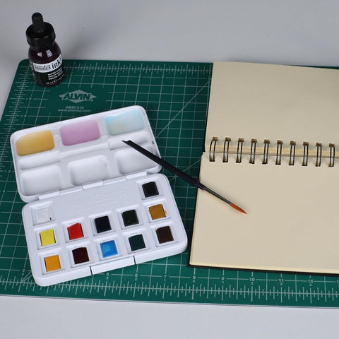 Alvin Self-Healing Cutting Mat – 18x36 Inches, Green/Black Double-Sided, Gridded For Crafts