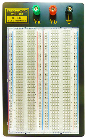 Premium Solderless Clear Breadboard with 1,660 Tie Points and 3 Binding Posts, 8.7" x 5.9" and 140 Pcs. Wirekit