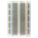 Premium Transparent Solderless Plug-in BreadBoard, 400 Tie Points, 2 Bus Strips, 3.3" x 2.1" with Adhesive Backing
