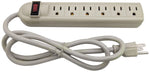 6 Outlet Surge Protector Power Strip with On/Off Switch, UL Listed