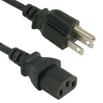 6 Foot IEC Power Cord for PC Power Supplies, Monitors, Scanners, Printers, Pro-Audio, and other 3-Pin Devices (18 Gauge Cord with USA Plug)
