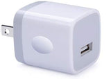 USB Wall Plug, 1A 5V Single Port Wall Charger Power Adapter Cube Block Box for iPhone SE 14 Plus 13 12 Pro Xs XR X, Samsung Galaxy A13 S22 S21FE A21 A71 A51 A31 S10e S9 S8, Pixel 6