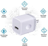 USB Wall Plug, 1A 5V Single Port Wall Charger Power Adapter Cube Block Box for iPhone SE 14 Plus 13 12 Pro Xs XR X, Samsung Galaxy A13 S22 S21FE A21 A71 A51 A31 S10e S9 S8, Pixel 6