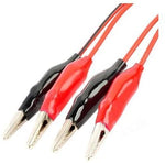 Alligator Clip to Alligator Clip Test Lead Set, Includes 1 Red and 1 Black Lead, 20 Inch Length