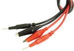 24" Alligator to Test Pin Lead Set, Includes 1 Red and 1 Black Cable
