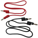 RSR Test Leads - Banana to Banana Lead Set (Includes 1 Red & 1 Black), 36" Length, Stackable