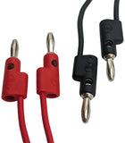 RSR Test Leads - Banana to Banana Lead Set (Includes 1 Red & 1 Black), 36" Length, Stackable