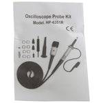 350 MHz Oscilloscope Scope Probe with Readout Actuator Pin, Fixed x10 Attenuation, Includes Accessory Set